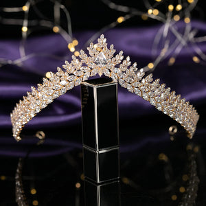 Tiaras and Crown Shiney Zirconia Bride Wedding Headband Party Women Hair Accessories Corona Princesa