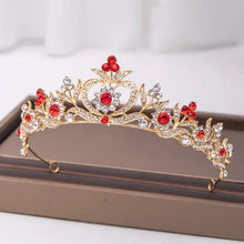 Cargar imagen en el visor de la galería, Trendy Crystal Rhinestone Crown Flower Diadem Tiara Wedding Hair Accessories Bridal Hair Jewelry Bride Hair Ornaments Party Gift