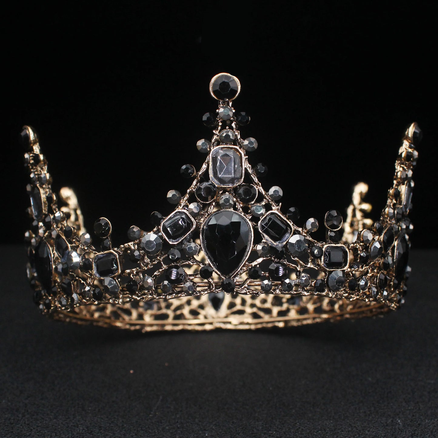 Royal Crowns Queen King Pageant Prom Tiara Diadem Vintage Men Crown Head Jewelry Accessories Hair Ornaments - EUFASHIONBAGS