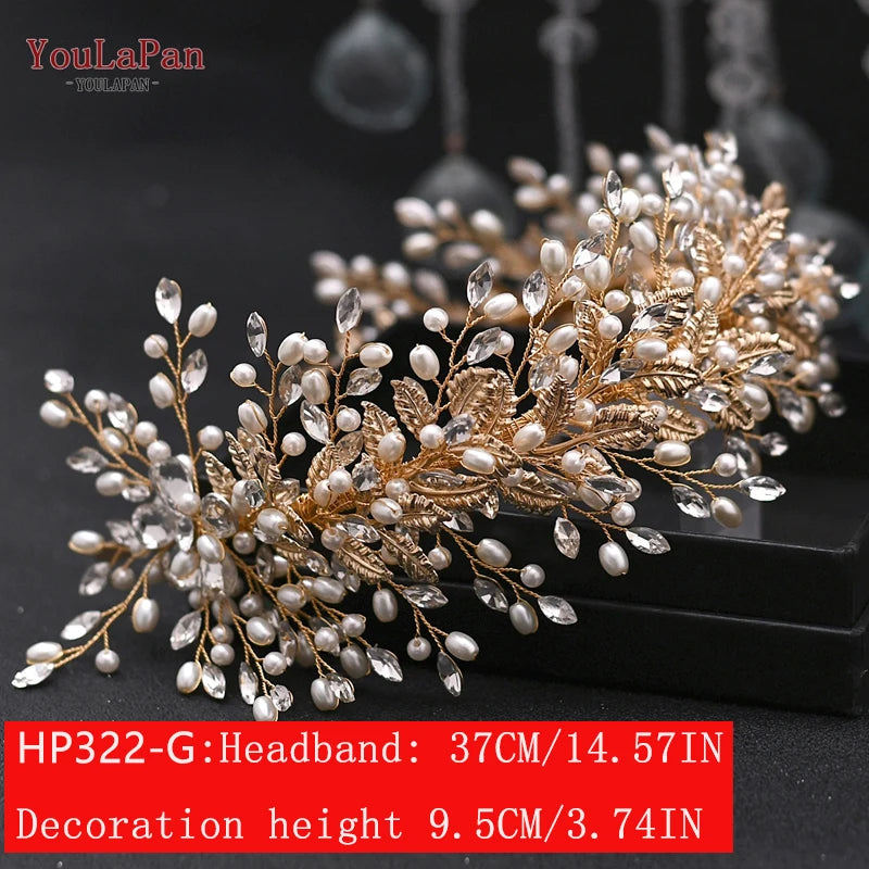 Bridal Tiaras for Wedding Rhinestone Hair Piece Crystal Headpiece Wedding Headpieces for Bride Hair Jewelry HP304 - EUFASHIONBAGS