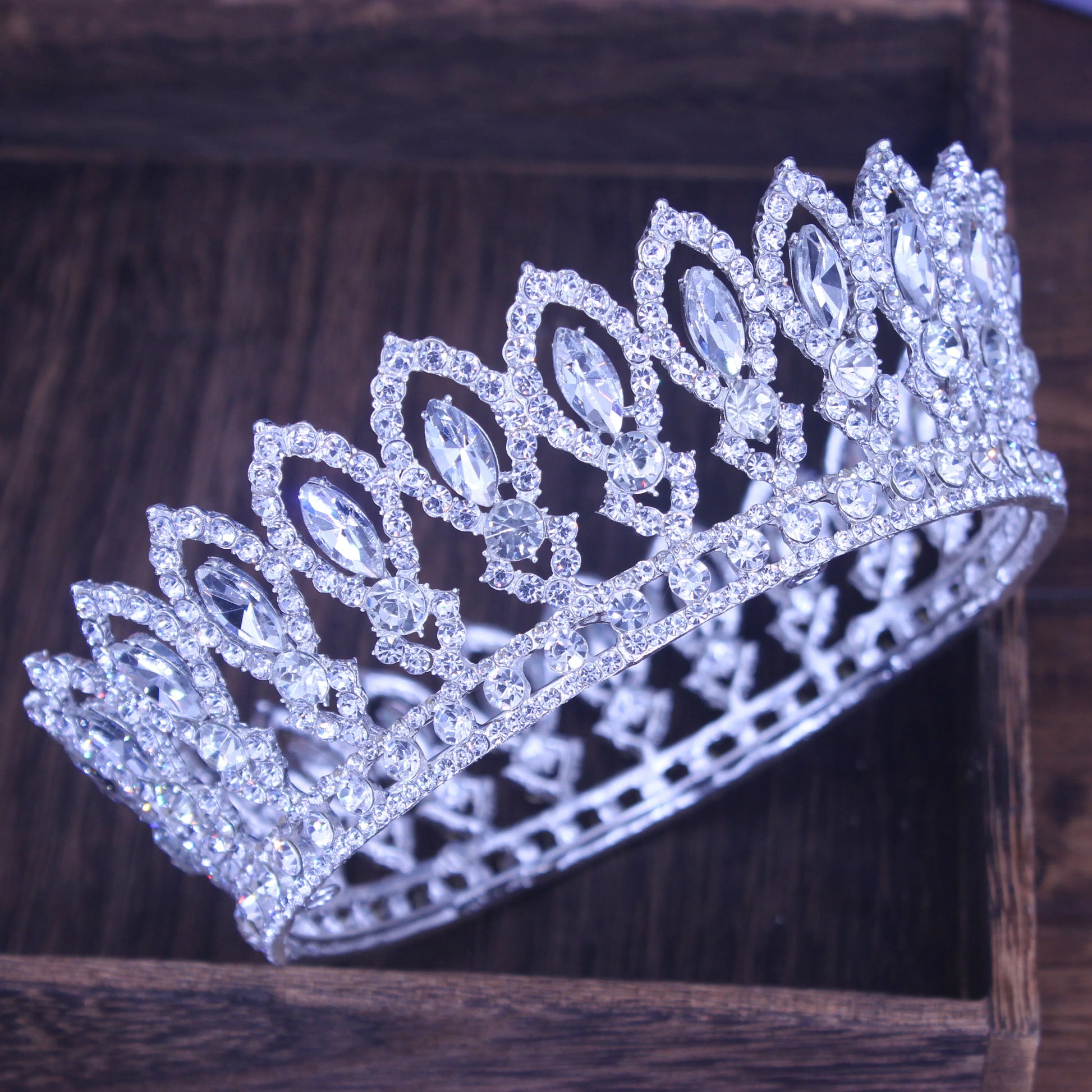 Crystal Queen Tiara Crown Wedding Bridal Pageant Diadem For Bride Tiaras and Crowns Headpiece Women Hair Jewelry Accessories - EUFASHIONBAGS