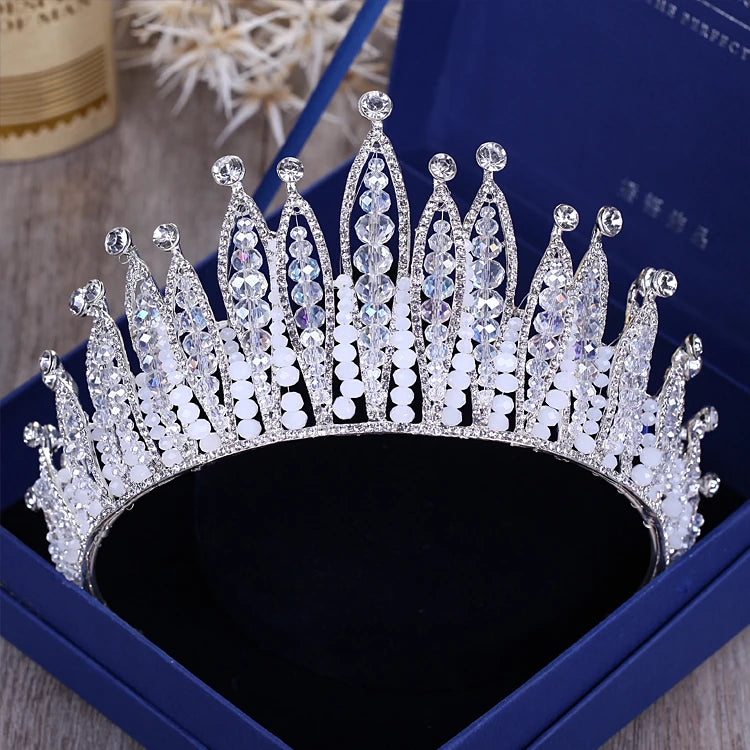 Diverse Silver Gold Color Crystal Crowns Bride tiara Fashion Queen For Wedding Crown Headpiece Wedding Hair Jewelry Accessories - EUFASHIONBAGS