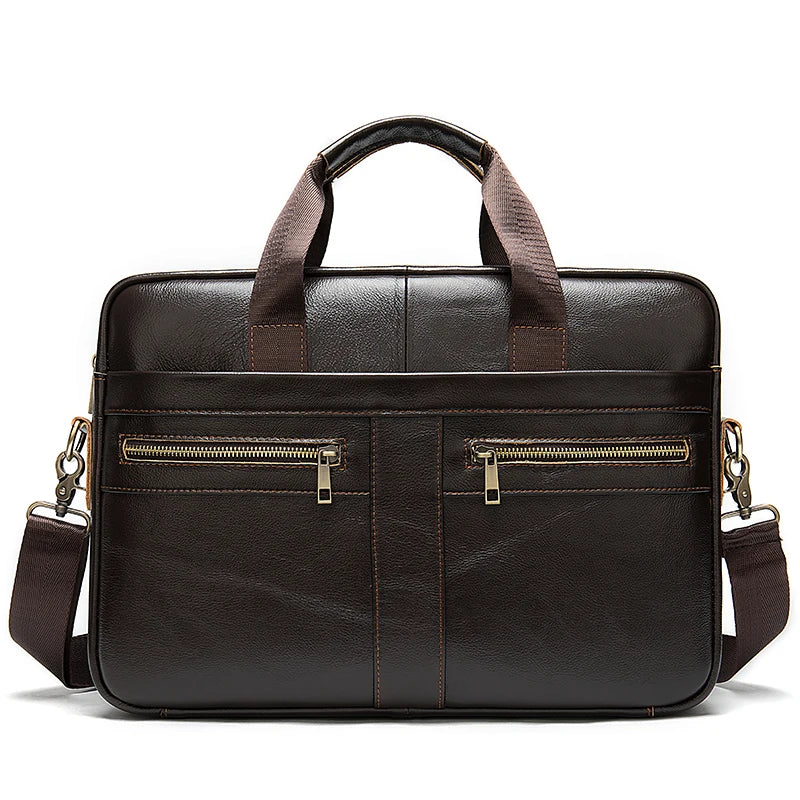 Men's Briefcases Men's Bags Genuine Leather Lawyer/Office Bag Laptop Bag Men's Leather Briefcases Bag for Documents - EUFASHIONBAGS