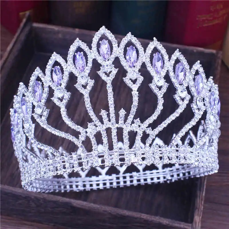 Fashion Crystal Tiaras and Crowns Bridal Pageant Diadem Headpiece Women Bride Hair Wedding Hair Jewelry Accessories - EUFASHIONBAGS