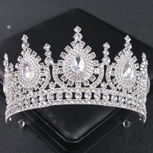 Cargar imagen en el visor de la galería, Luxury Cubic Zirconia Crown Crystal Bridal Tiaras Crowns Queen Princess Rhinestone Pageant Diadem Headband Wedding Hair Jewelry