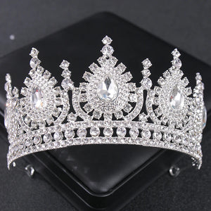 Luxury Cubic Zirconia Crown Crystal Bridal Tiaras Crowns Queen Princess Rhinestone Pageant Diadem Headband Wedding Hair Jewelry