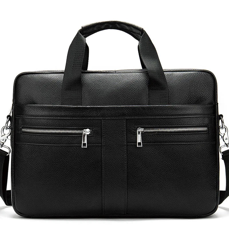 Men's Briefcases Men's Bags Genuine Leather Lawyer/Office Bag Laptop Bag Men's Leather Briefcases Bag for Documents - EUFASHIONBAGS