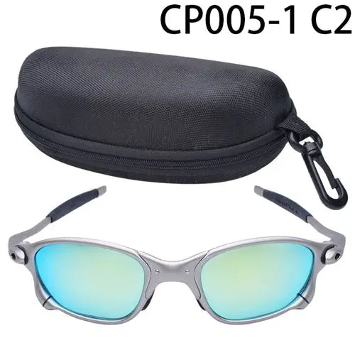 Man Polarized Sunglasses Cycling Glasses UV400 Fishing Sunglasses Metal Bicycle Goggles Cycling Eyewear Riding Glasses D4-5 - EUFASHIONBAGS