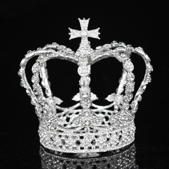 Crystal Vintage Royal Queen King Tiaras and Crowns Men/Women Pageant Prom Diadem Hair Ornaments Wedding Hair Jewelry Accessories - EUFASHIONBAGS