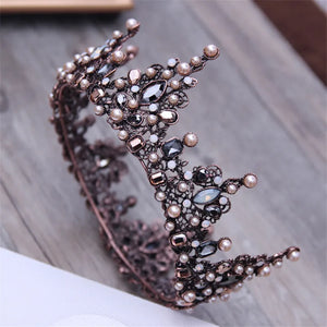 Baroque Tiaras and Crowns Queen King Pageant Prom Diadem Wedding Bridal Crown Head Jewelry Accessories Crystal Hair Ornaments