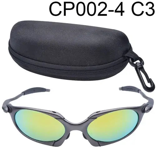 Man Polarized Sunglasses Cycling Glasses UV400 Fishing Sunglasses Metal Bicycle Goggles Cycling Eyewear Riding Glasses C3-8