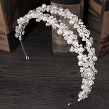 画像をギャラリービューアに読み込む, Luxury Pearl Crystal Bridal Tiaras Wedding Crown Crystal-manmade Diadem For Bride Hair Jewelry Hairband Accessories Hair Wear