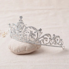 Cargar imagen en el visor de la galería, Gorgeous Sparkling Bridal Crystal Tiara Crowns Princess Queen Pageant Prom Rhinestone Veil Tiara Headband Wedding Hair Accessory