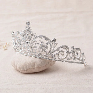 Gorgeous Sparkling Bridal Crystal Tiara Crowns Princess Queen Pageant Prom Rhinestone Veil Tiara Headband Wedding Hair Accessory