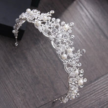 画像をギャラリービューアに読み込む, Luxury Elegant Crystal Pearl Bridal Crown Woman Tiaras Hair Jewelry Ornaments Hairwear Bride Headbands Wedding Hair Accessories