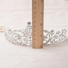 Cargar imagen en el visor de la galería, Gorgeous Sparkling Bridal Crystal Tiara Crowns Princess Queen Pageant Prom Rhinestone Veil Tiara Headband Wedding Hair Accessory