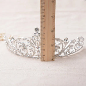 Gorgeous Sparkling Bridal Crystal Tiara Crowns Princess Queen Pageant Prom Rhinestone Veil Tiara Headband Wedding Hair Accessory