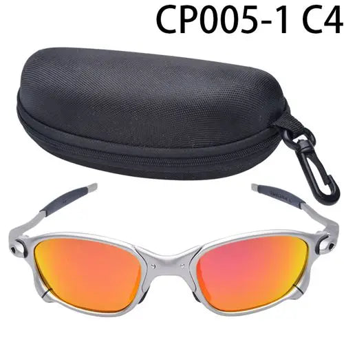 Man Polarized Sunglasses Cycling Glasses UV400 Fishing Sunglasses Metal Bicycle Goggles Cycling Eyewear Riding Glasses D4-5 - EUFASHIONBAGS