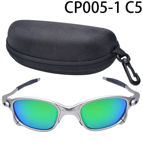 Man Polarized Sunglasses Cycling Glasses UV400 Fishing Sunglasses Metal Bicycle Goggles Cycling Eyewear Riding Glasses D4-5 - EUFASHIONBAGS