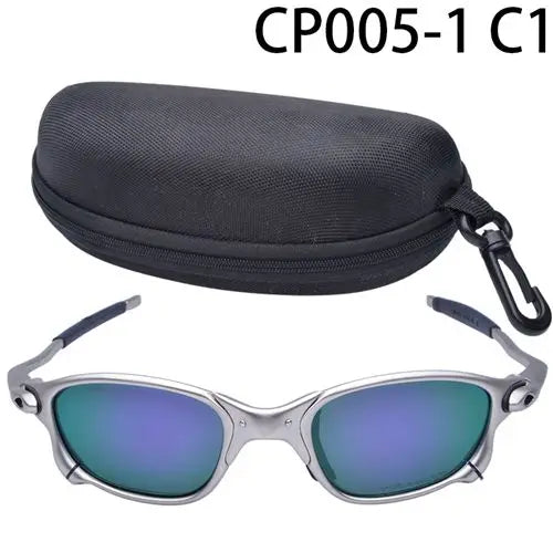 Man Polarized Sunglasses Cycling Glasses UV400 Fishing Sunglasses Metal Bicycle Goggles Cycling Eyewear Riding Glasses D4-5