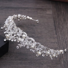 画像をギャラリービューアに読み込む, Luxury Elegant Crystal Pearl Bridal Crown Woman Tiaras Hair Jewelry Ornaments Hairwear Bride Headbands Wedding Hair Accessories