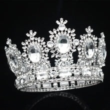 Cargar imagen en el visor de la galería, Baroque Crystal Bridal Tiaras and Crowns Queen Bride Headpiece Wedding Head Jewelry Accessories Women Diadem Prom Hair Ornaments