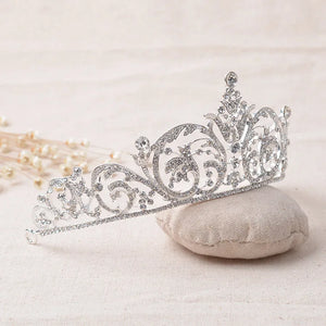 Gorgeous Sparkling Bridal Crystal Tiara Crowns Princess Queen Pageant Prom Rhinestone Veil Tiara Headband Wedding Hair Accessory