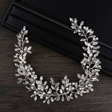 Cargar imagen en el visor de la galería, Full Rhinestone Wedding Headbands For Bride Crystal Pearl Headband Hair Accessories Wedding Crystal Hair Band Bride Head Jewelry