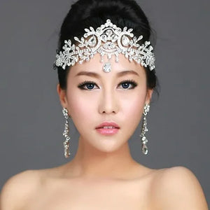 Bridal Beauty Rhinestone Headdress Crystal Headbands Women Hair Jewelry Wedding Accessories Crystal Tiaras And Crowns Head Chain