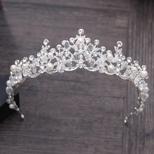 画像をギャラリービューアに読み込む, Luxury Elegant Crystal Pearl Bridal Crown Woman Tiaras Hair Jewelry Ornaments Hairwear Bride Headbands Wedding Hair Accessories