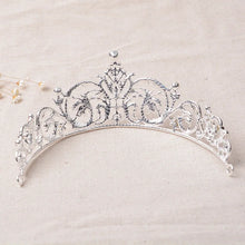 Cargar imagen en el visor de la galería, Gorgeous Sparkling Bridal Crystal Tiara Crowns Princess Queen Pageant Prom Rhinestone Veil Tiara Headband Wedding Hair Accessory