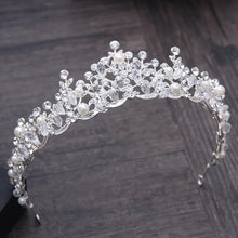 画像をギャラリービューアに読み込む, Luxury Elegant Crystal Pearl Bridal Crown Woman Tiaras Hair Jewelry Ornaments Hairwear Bride Headbands Wedding Hair Accessories