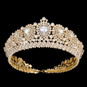 New Bling Wedding Crown Diadem Tiara With Zirconia Crystal Woman Tiaras and Crowns For Pageant Party