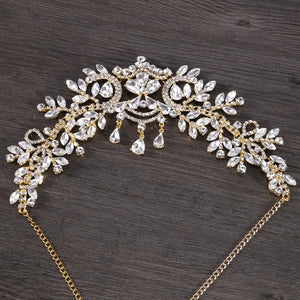 Bridal Beauty Rhinestone Headdress Crystal Headbands Women Hair Jewelry Wedding Accessories Crystal Tiaras And Crowns Head Chain