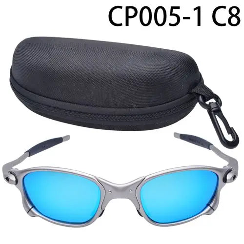 Man Polarized Sunglasses Cycling Glasses UV400 Fishing Sunglasses Metal Bicycle Goggles Cycling Eyewear Riding Glasses D4-5 - EUFASHIONBAGS