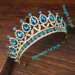 Baroque Crystal Tiara Crown Headbands Bridal Diadem For Women Wedding Hair Jewelry Accessories Bride Pageant Prom Headpiece