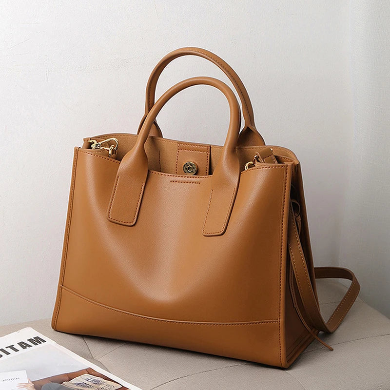 Luxury Handbags Women Bags Designer Leather Cowhide Bag Leather Shoulder Women Tote - EUFASHIONBAGS