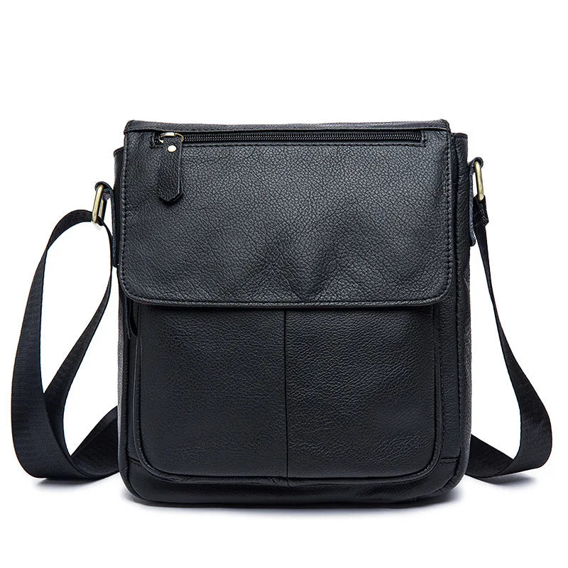 Men Shoulder Bag High Quality Male Bag Cowhide Leather Crossbody Bags Capacity Men Messenger Tote Bags - EUFASHIONBAGS