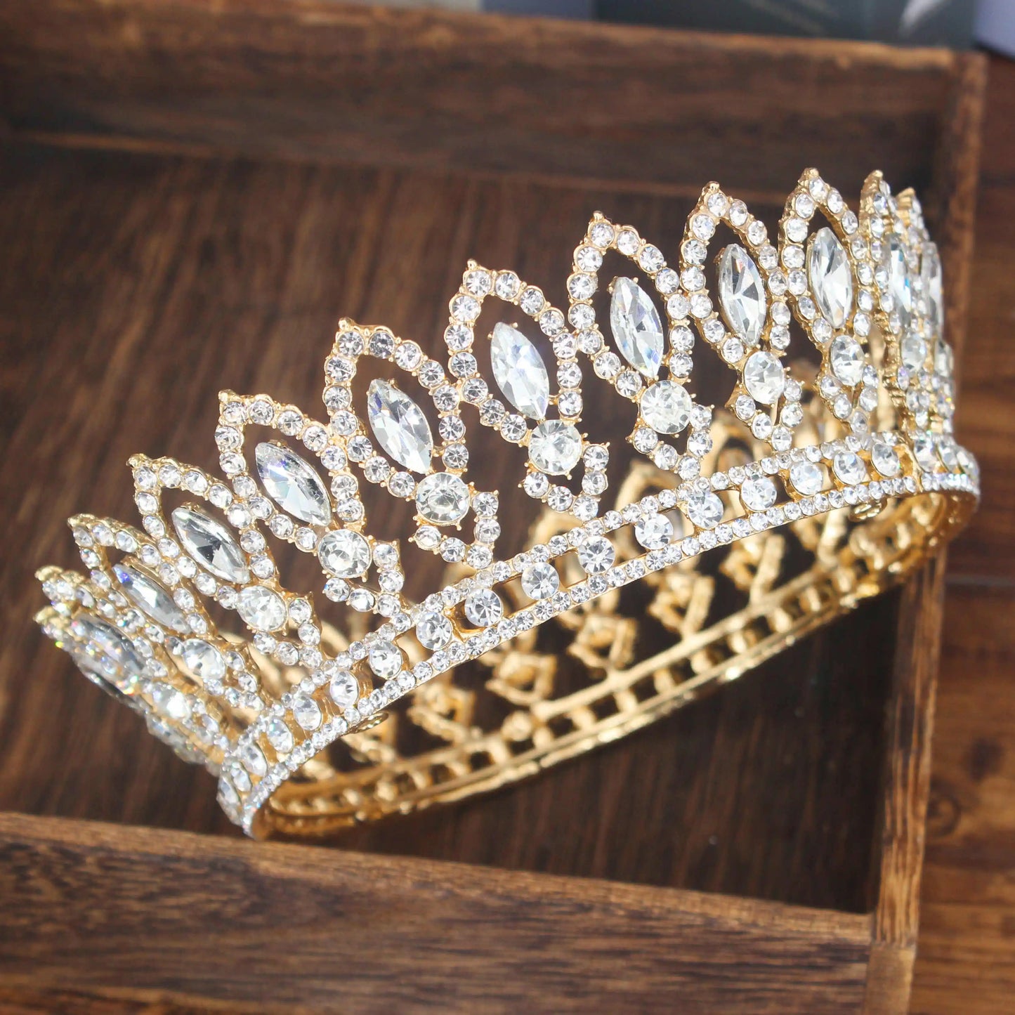 Fashion Crystal Tiaras and Crowns Bridal Pageant Diadem Headpiece Women Bride Hair Wedding Hair Jewelry Accessories - EUFASHIONBAGS