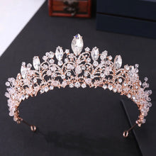 Charger l&#39;image dans la galerie, Baroque Handmade Crystal Beads Heart Bridal Tiaras Crown Luxury Rhinestone Prom Pageant Diadem Headband Wedding Hair Accessories