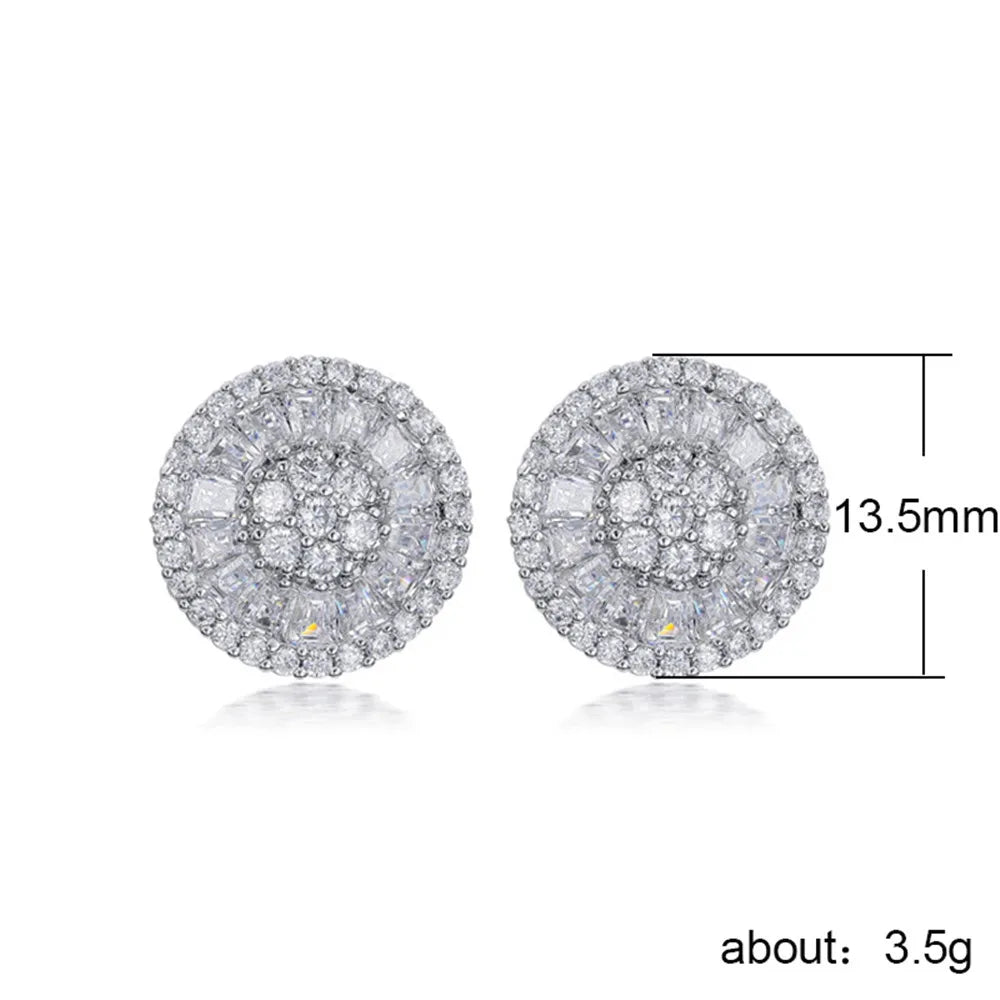 High Quality Stud Earrings with Brilliant Fireworks Shape CZ Jewelry Engagement Wedding Earrings for Women Girls - EUFASHIONBAGS