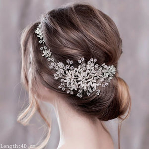 Luxurious Flower Headbands Tiaras Wedding Hair Accessories For Women Bride Hair Jewelry Bridal Headband Headpiece Party Hairband