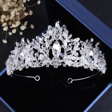 Cargar imagen en el visor de la galería, Baroque Luxury Crystal Beads Bridal Jewelry Sets Rhinestone Tiaras Crown Necklace Earrings Set Wedding African Hair Jewelry Set