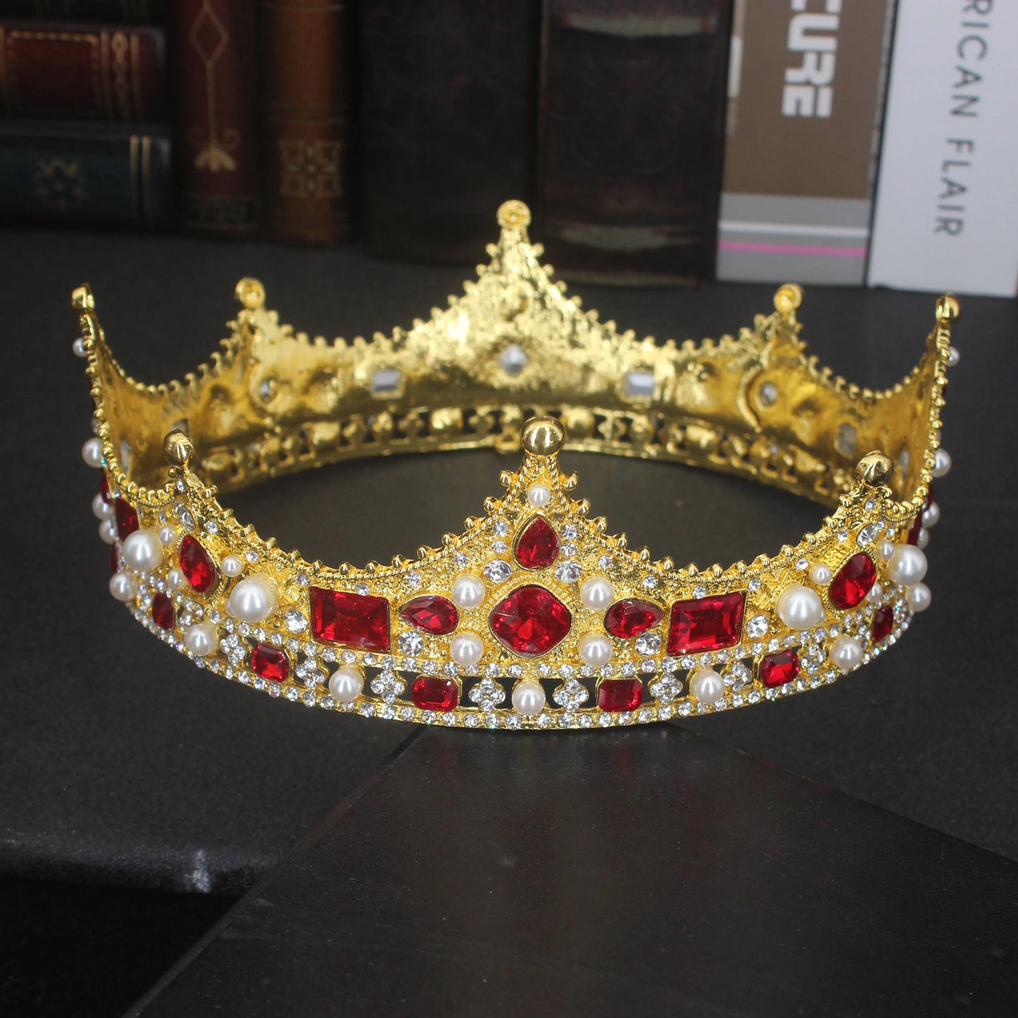 Royal Crowns Queen King Pageant Prom Tiara Diadem Vintage Men Crown Head Jewelry Accessories Hair Ornaments - EUFASHIONBAGS