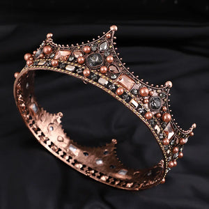 Crystal Round Bridal Tiaras and Crowns For Women Pageant Prom Diadem Rhinestone Hair Ornaments Wedding Bride Hair Accessories