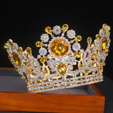 Cargar imagen en el visor de la galería, Royal Crystal King Crown Bride Tiaras and Crowns Queen Hair Jewelry Pageant Prom Diadem Headpiece Bridal Head Accessories