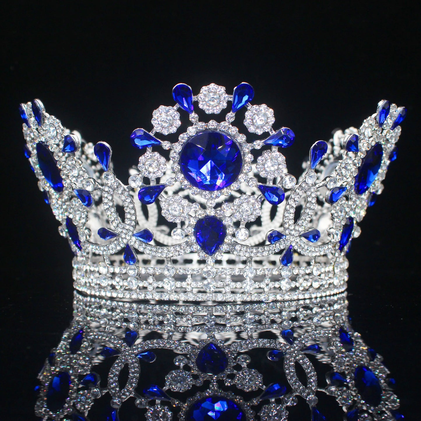 Royal Crystal King Crown Bride Tiaras and Crowns Queen Hair Jewelry Pageant Prom Diadem Headpiece Bridal Head Accessories - EUFASHIONBAGS