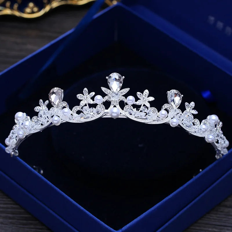 Diverse Silver Gold Color Crystal Crowns Bride tiara Fashion Queen For Wedding Crown Headpiece Wedding Hair Jewelry Accessories - EUFASHIONBAGS