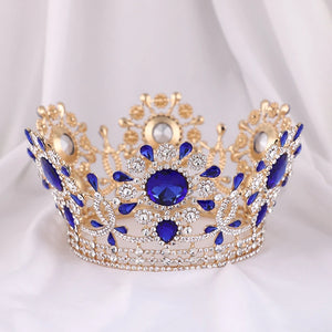 Full Crystal Queen Tiaras and Crowns Wedding Bridal Hair Jewelry Accessories For Women Pageant Diadem Bride Hair Ornaments