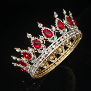 Crystal Queen King Tiaras and Crowns Bridal Diadem Women/Men Hair Ornaments Bride Rhinestone Wedding Head Jewelry Accessories